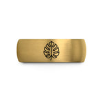 unique presents for her – gold & gray tungsten monstera leaf wedding band