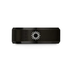 birthday present ideas mom – black tungsten sun icon wedding band