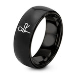 Womens Birthday Gifts for Wife – black tungsten lavalier microphone ring