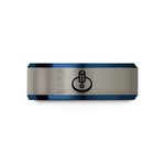 unique rings for her – blue & gray tungsten potentiometer wedding band