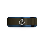 special presents for couples – gunmetal & blue tungsten potentiometer wedding band