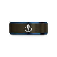 special presents for couples – gunmetal & blue tungsten potentiometer wedding band