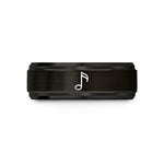 tungsten ring for her – black tungsten sixteenth note wedding band