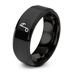 tungsten wedding band her – black tungsten sixteenth note ring