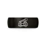 ladies tungsten ring – black & gold tungsten utility bucket truck wedding band