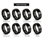 font options for inside engraving on black world courthouse rings