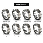 font options for inside engraving on grey world courthouse rings