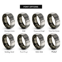 font options for inside engraving on gunmetal & grey world courthouse rings