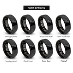 font options for inside engraving on black wrench spanner rings