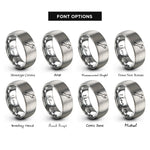 font options for inside engraving on gray wrench spanner rings
