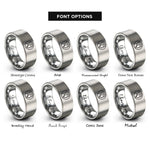font options for inside engraving on grey wrestling emblem headgear rings