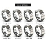 font options for inside engraving on grey wunda chair rings