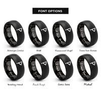 font options for inside engraving on black wunjo rings