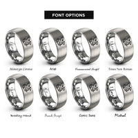 font options for inside engraving on gray wyvern rings