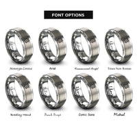 font options for inside engraving on grey wyvern rings