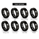 font options for inside engraving on black ye ohene rings