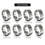 font options for inside engraving on grey year spokes rings