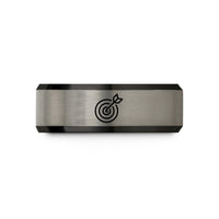 best presents for her – black & blue & gray tungsten dart impact wedding band