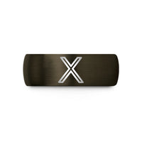 unique moms day ring – gunmetal & black tungsten gebo wedding band