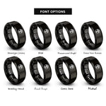 font options for inside engraving on black yggdrasil circle rings