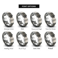 font options for inside engraving on gray yggdrasil circle rings