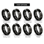 font options for inside engraving on black & gray yin yang cat rings