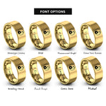 font options for inside engraving on gold yin yang symbol rings