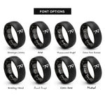 font options for inside engraving on black yr rune rings