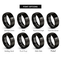 font options for inside engraving on black yr rune rings