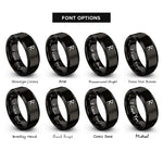 font options for inside engraving on black yr rune rings