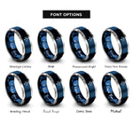 font options for inside engraving on blue & grey zadkiel rings