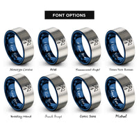 font options for inside engraving on blue & grey zadkiel rings