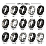 chevron pattern design tungsten ring styles in black & gray