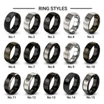 microcontroller design tungsten ring styles in gunmetal & black