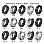 0xcafebabe design tungsten ring styles in black