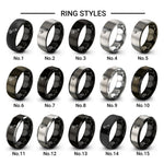 adjustable wrench design tungsten ring styles in black