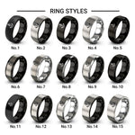 anchor design tungsten ring styles in black