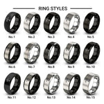 anemometer cups design tungsten ring styles in black