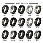 bmx freestyle rider design tungsten ring styles in black & gray