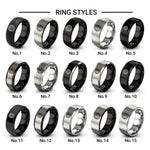 barometer dial design tungsten ring styles in black