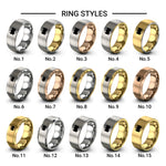 bisexual flag design tungsten ring styles in gold & grey