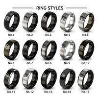 bus front icon design tungsten ring styles in gunmetal & black