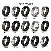 camera lens design tungsten ring styles in black