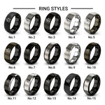candle trio design tungsten ring styles in black