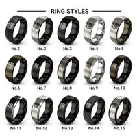 captain epaulets design tungsten ring styles in black & gray