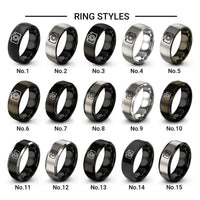 compact camera design tungsten ring styles in black & grey