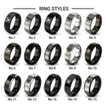 creeper design tungsten ring styles in black & grey