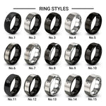 cross design tungsten ring styles in black & grey