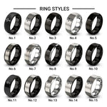 cross design tungsten ring styles in silver