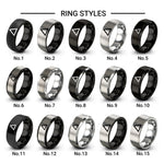 delta design tungsten ring styles in black